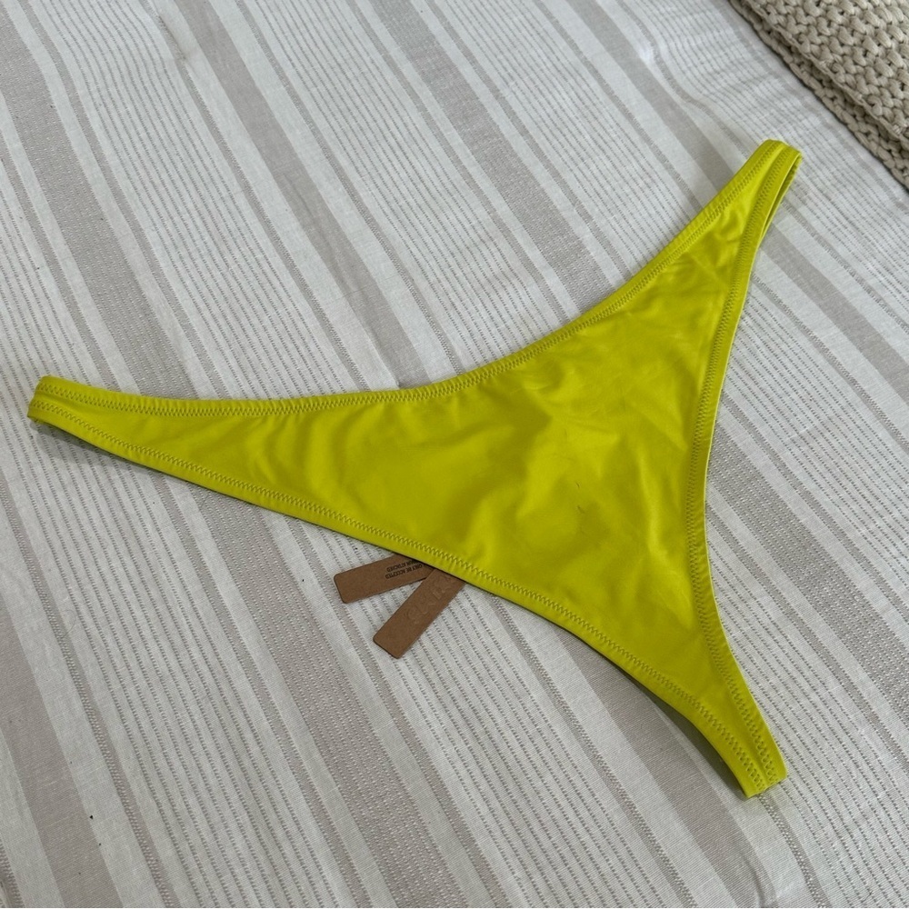 SKIMS Vibrant‎ Neon Yellow Bikini Bottom Thong Swim 3X